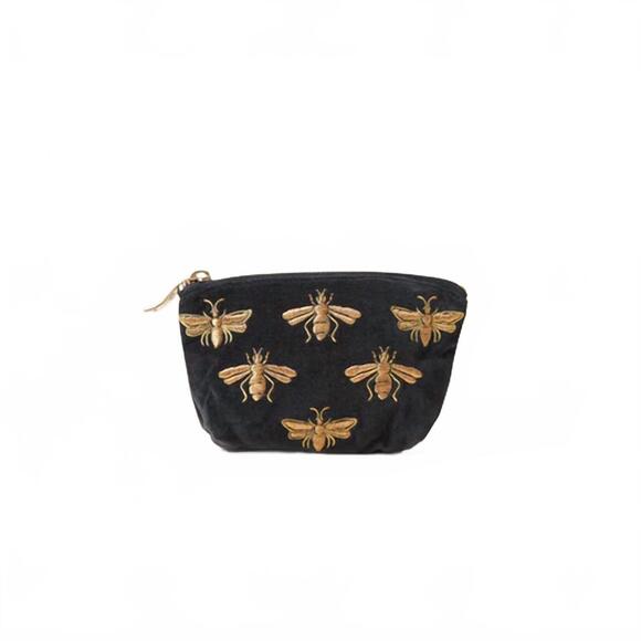 ELIZABETH SCARLETT Handbags - NEW ELIZABETH SCARLETT women's honey bee coin purse in charcoal